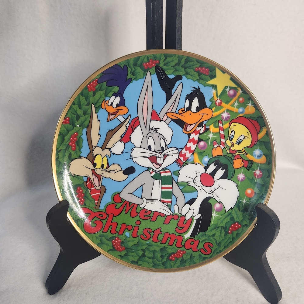 1991 Warner Bros, INC Limited Edition Looney Tunes Christmas Plate